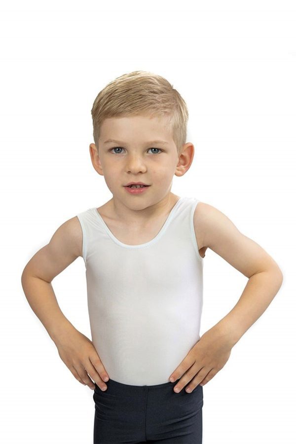 Baby, Preliminary/Primary, Standard 1 & 2 Ballet White Leotard (Boys
